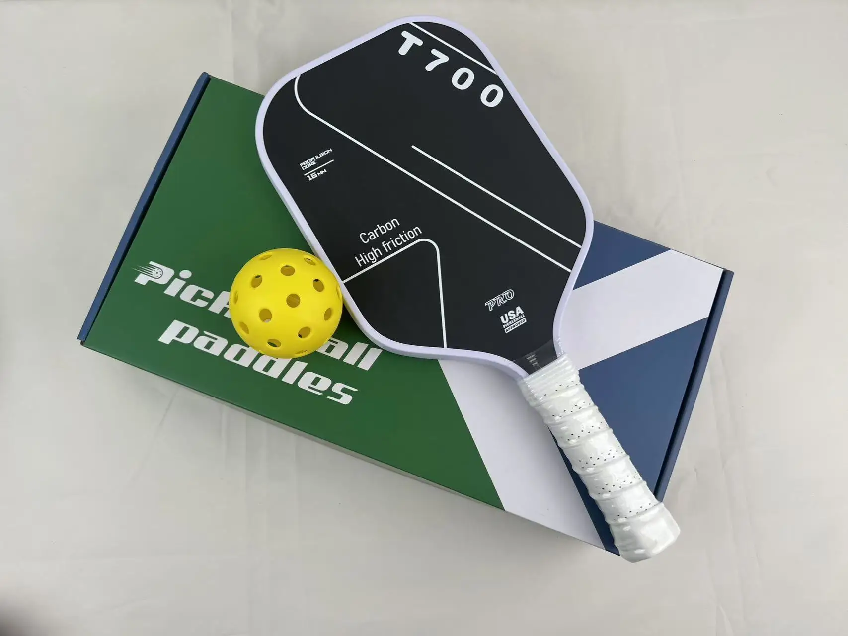 T700 Raw Carbon Fiber Pro Pickleball Paddle USAPA Approved Set 16MM Polymer Honeycomb Core Rackets Enhanced Power & Control