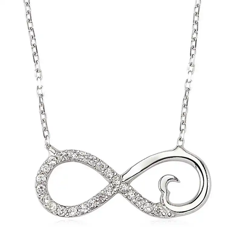 

Tevuli 925 Sterling Silver Heart Infinity Ladies Necklace