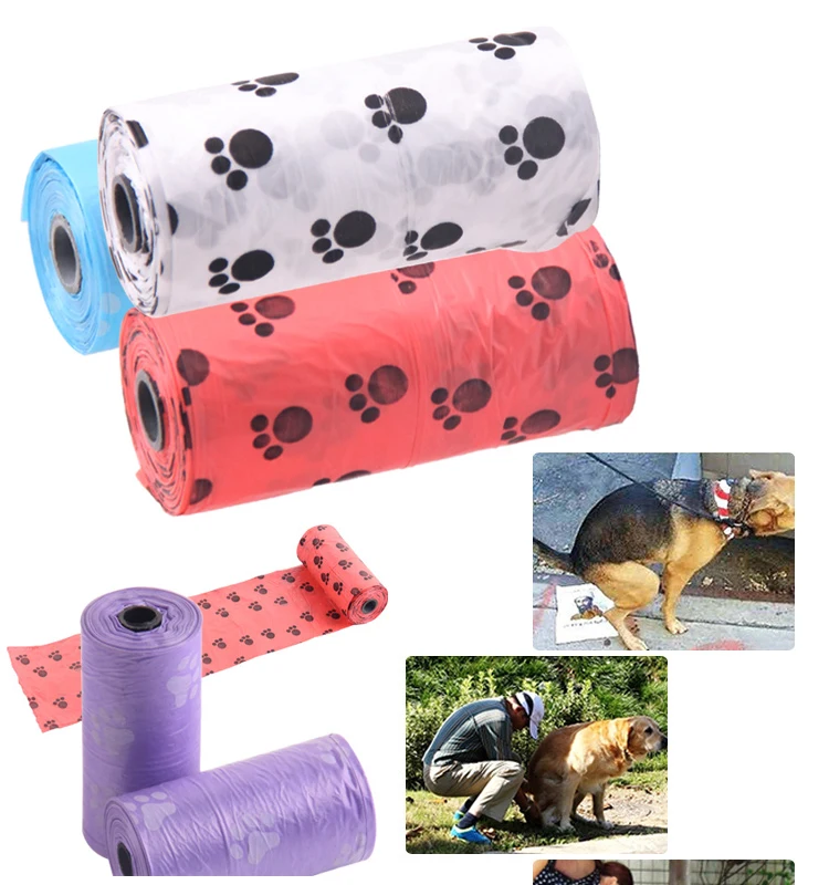 5/10/20/50pc Pet Printed Garbage Bag Portable Dog Poop Bag for Outings Pet Toilet Dog Replacement Cleaning The Toilet
