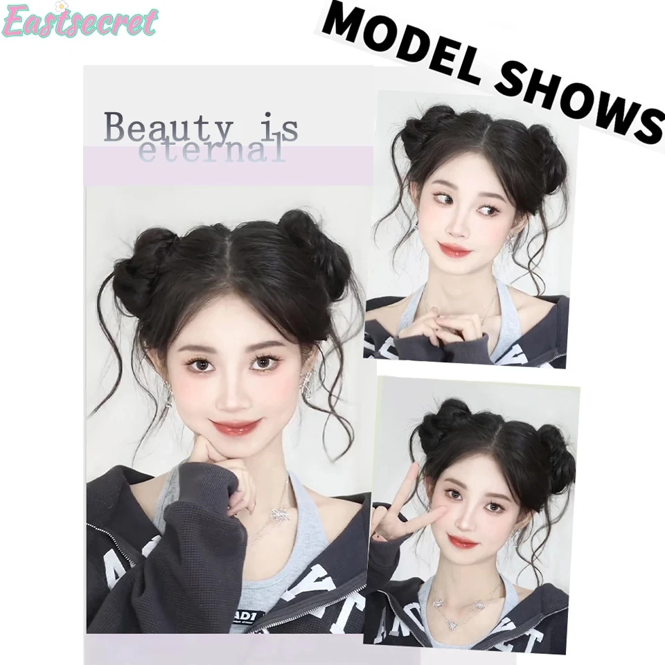 헤어스타 번 익스텐션 메시 컬리 엘라스틱 헤어 스크런치 헤어피스 합성 시뇽 도넛 업두 헤어피스 여성용 소녀용