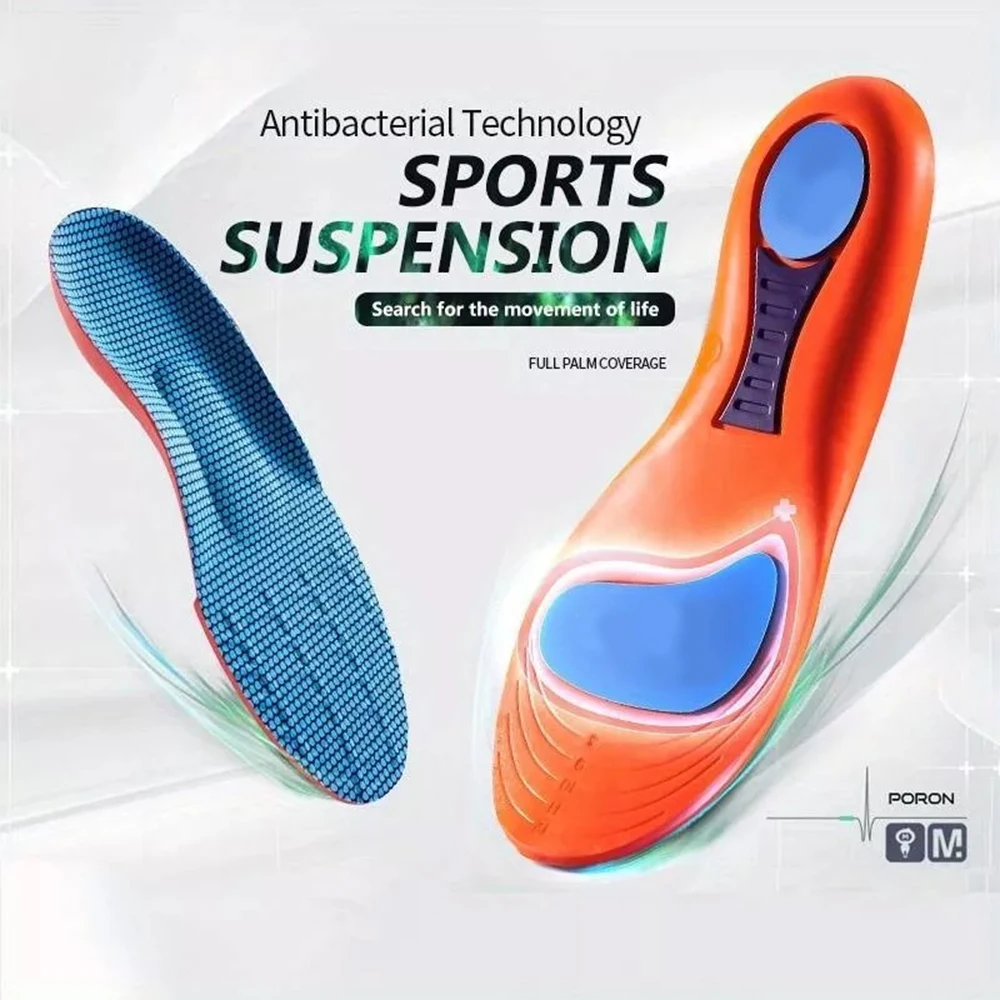 2X Orthotic Insoles For Arch Support Plantar Fasciitis Flat Feet Back &Heel Pain