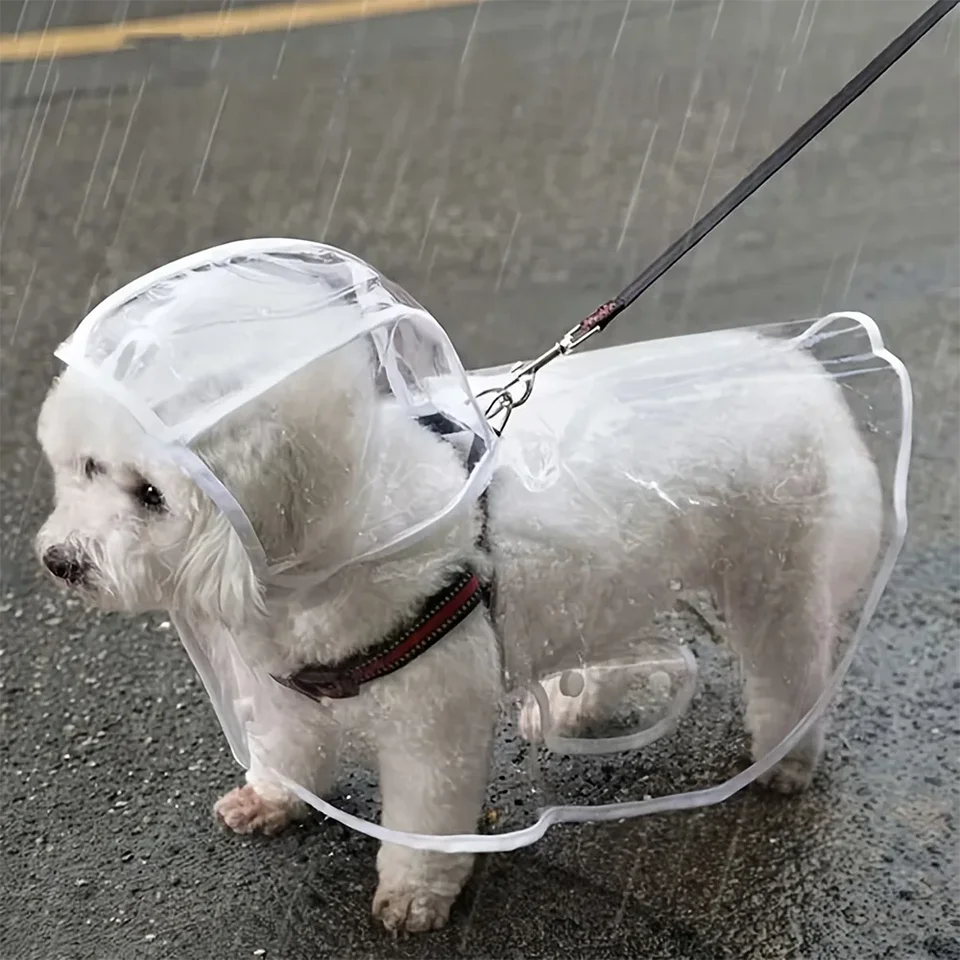 Transparent Waterproof Dog Raincoat for Small Dogs