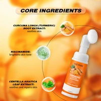 60ML Turmeric Cleanser Deeply Cleansing Kojic Acid Blackhead Remover Skin Cleansing Oil Control Fade Acne Marks Brighten Foam 2