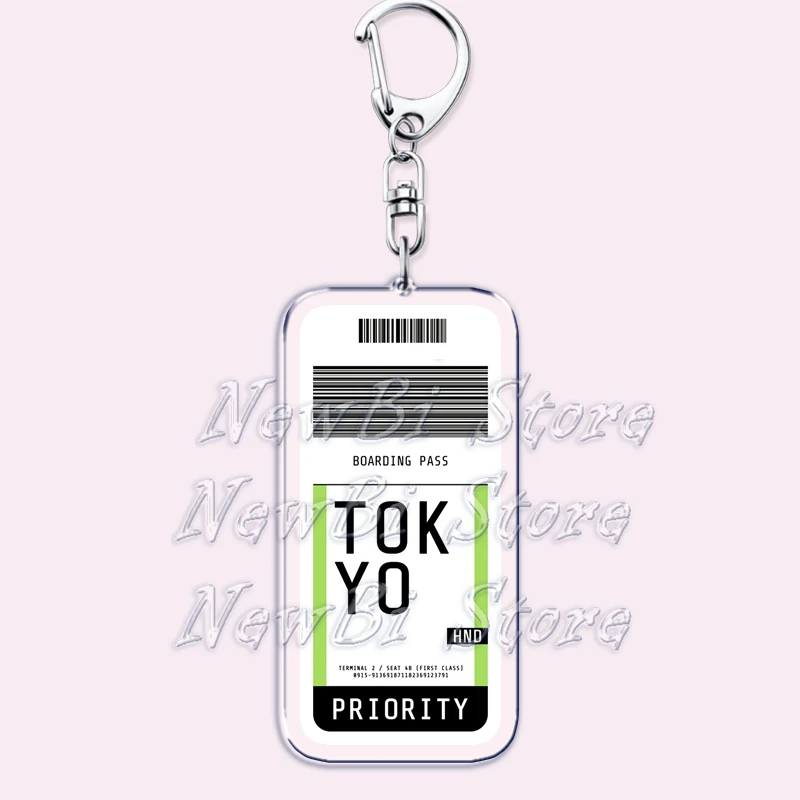 Tokyo Reise-Souvenir-Ticket-Schlüsselanhänger für Zubehör, Tasche, Bordkarte, Flug, Ziel, Schlüsselanhänger, Schmuck, Fans, Freunde, Geschenke – Detail 20