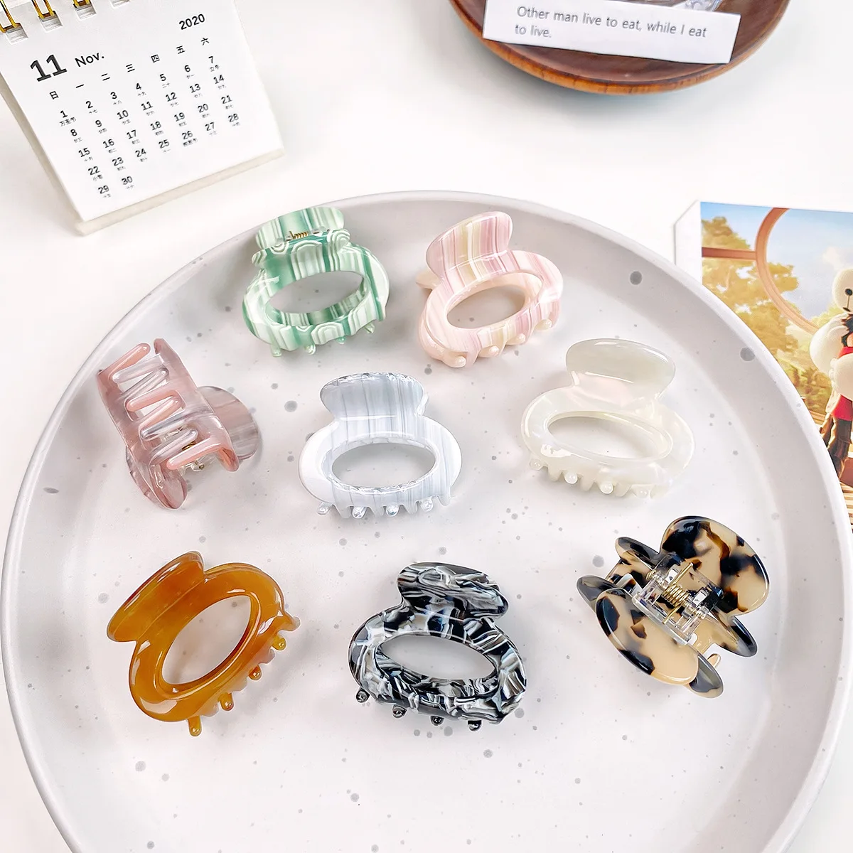 

Sweet Mini Acetate Hair Clip For Women Girls Hair Claw Chic Barrettes Crab Hairpins Styling Claw Clips Fashion Hair Accessories