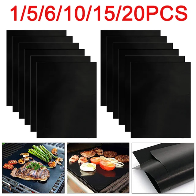 1/5/6/10/20 db Újrahasznosítható Nem Tapadós Grill Szőnyegek Sütő Szőnyeg Kültéri Főzési Grillező Lap Hőállóság Kemencék Sütőpadlemez