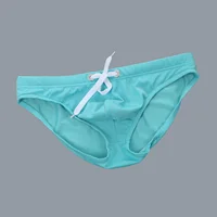 Slip Sexy pour hommes, maillot de bain, vêtements de plage, taille basse, sous-vêtements, maillot de bain, séchage rapide 1