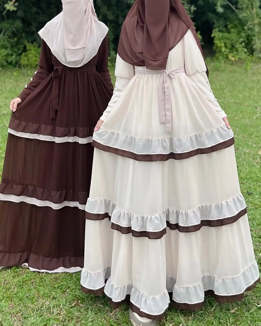 middle eastern style elegant and fashionable color blocked long sleeved loose arab dress Middle Eastern Style Elegant and Fashionable Color-Blocked Long-Sleeved Loose Arab Dress 3
