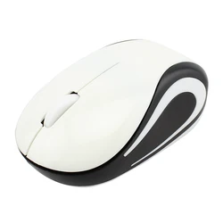 Charming Ergonomic Wireless USB Mouse - Portable Optical Design (WHITE)