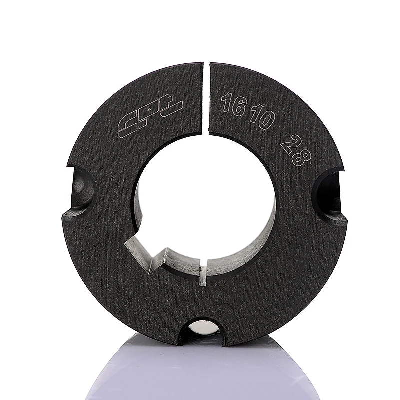 CPT 1610 ISO certified pulley bushing, 19-42mm bore diameter, cast iron GG25 material, surface phosphating Blacking