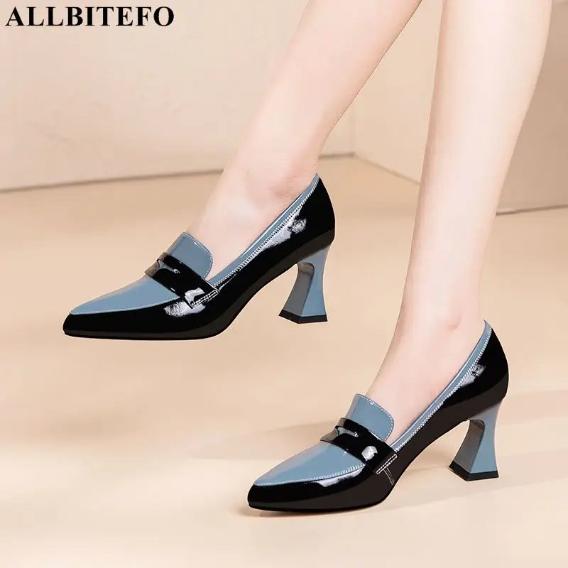 

Size 33-43 8 Years Old Shop Mixed Colors Fashion Leisure High Quality Genuine Leather Party Wedding Shoes Women Heels High Heels