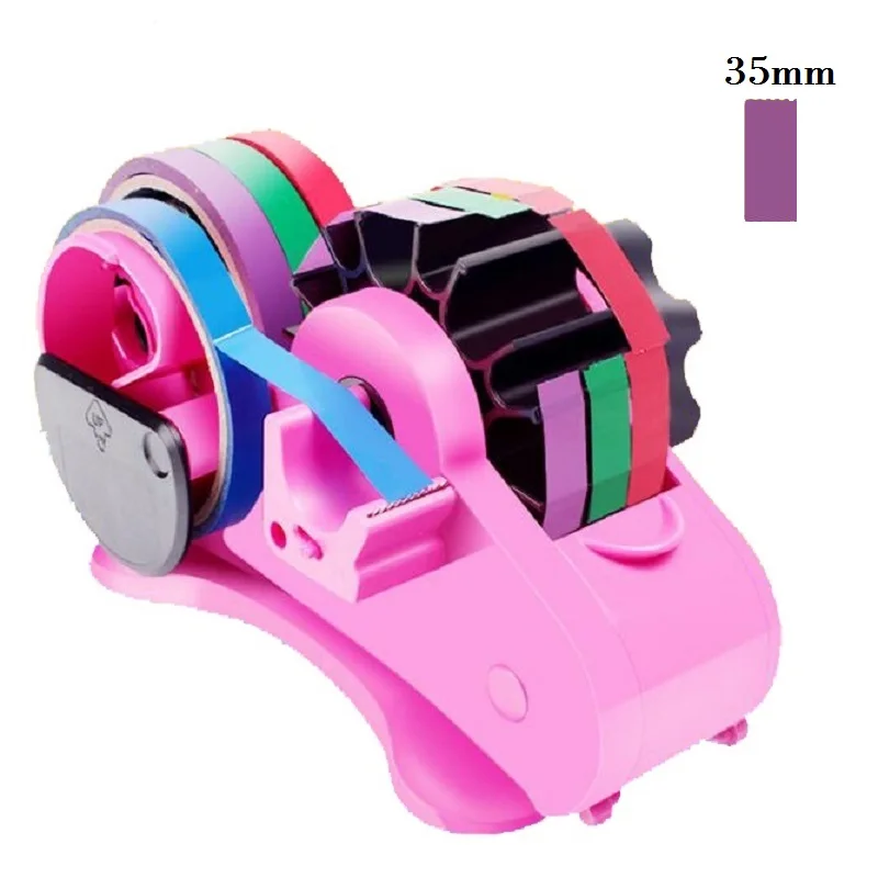 creative-color-semi-auto-tape-dispenser-with-35mm-fixed-length-washi-tape-cutter-length-desktop-office-packing-school-supplies