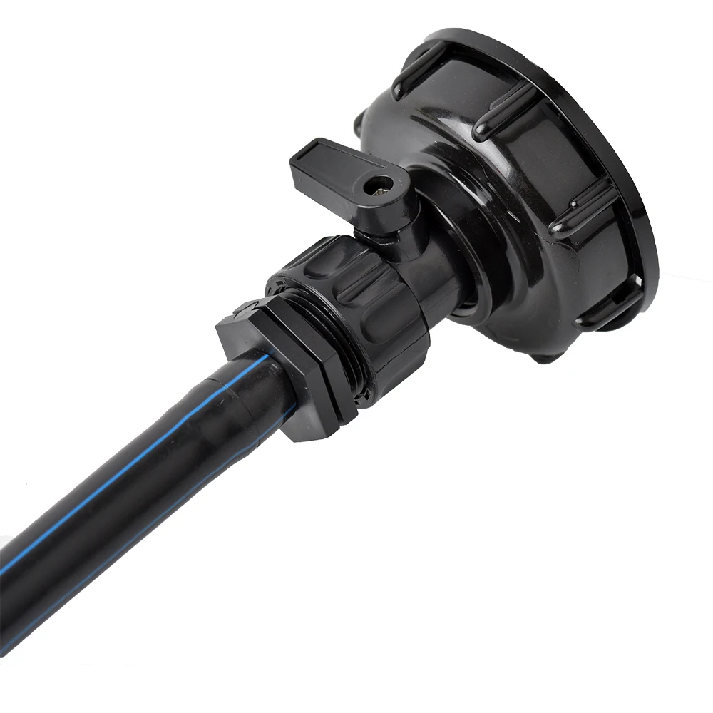 S60 Coarse Thread IBC Tank Tap Elbow PE Pipe Connector X 16mm 1/2'' 3/4'' Water Coupling Garden Hose Faucet Connector
