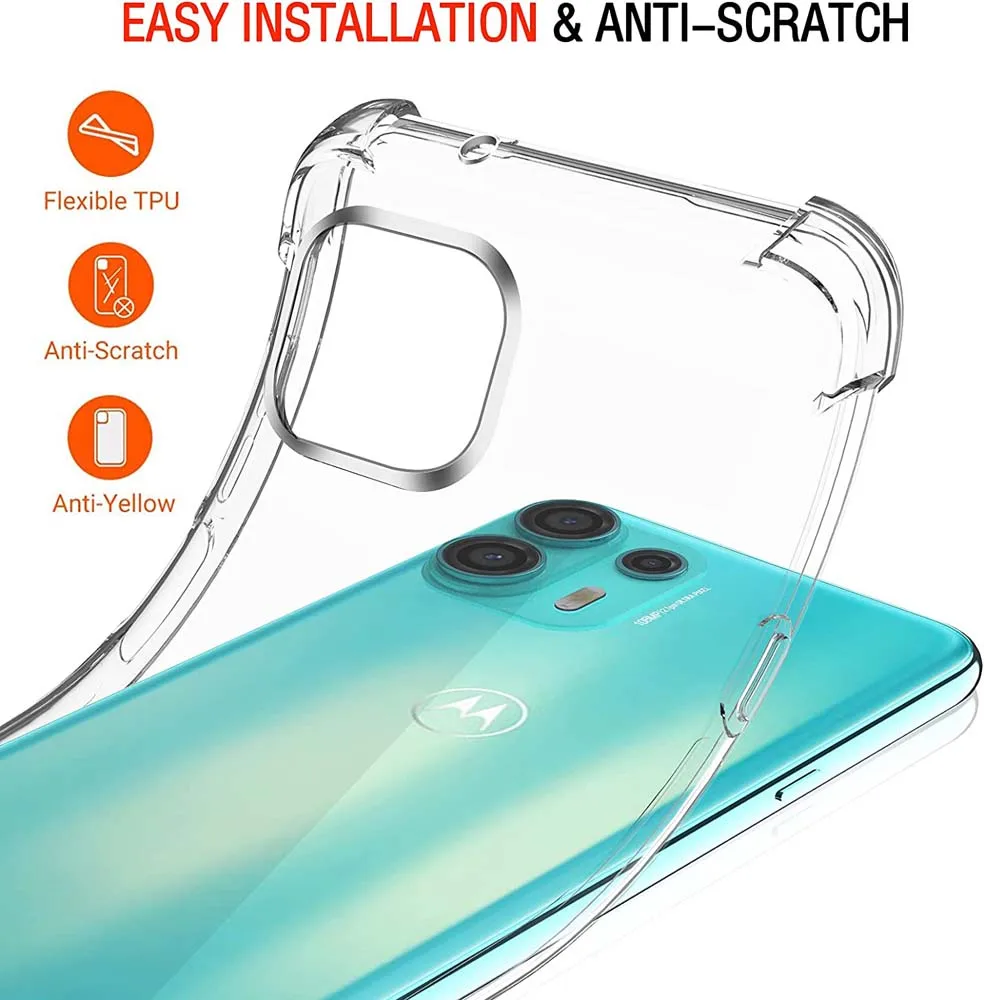 Air-Bag Clear Case Shockproof Back Cover 1.5MM Thick For Motorola Moto G13 G23 G53 G73 G22 G32 G42 G52 G62 5G G72 G82 G84 G71S phone case