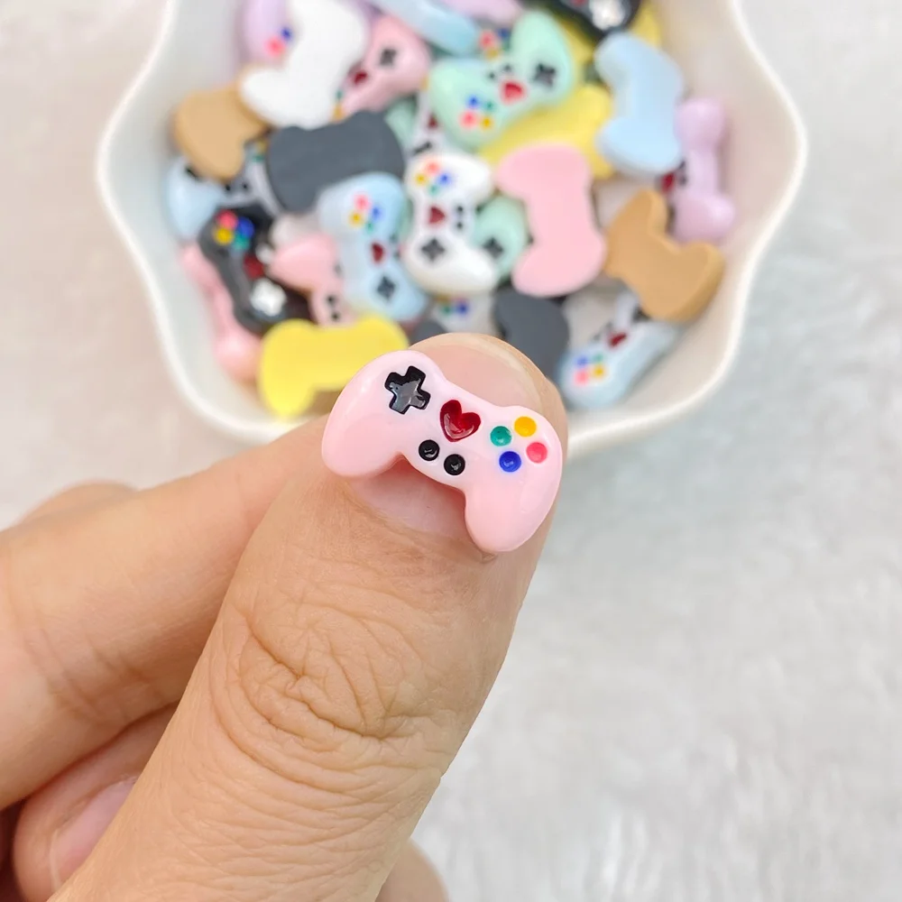 20Pcs Mixed Nail Art Resin Game Pad Designer Charms strass artigianato fai da te per gioielli decorazioni 3D per unghie