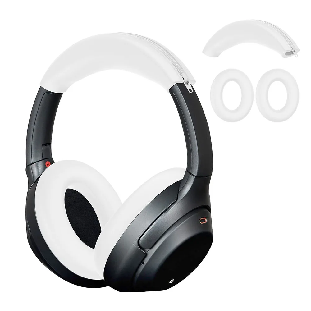 Silicone Ear Cushion and Headbeam Protective Cover Set