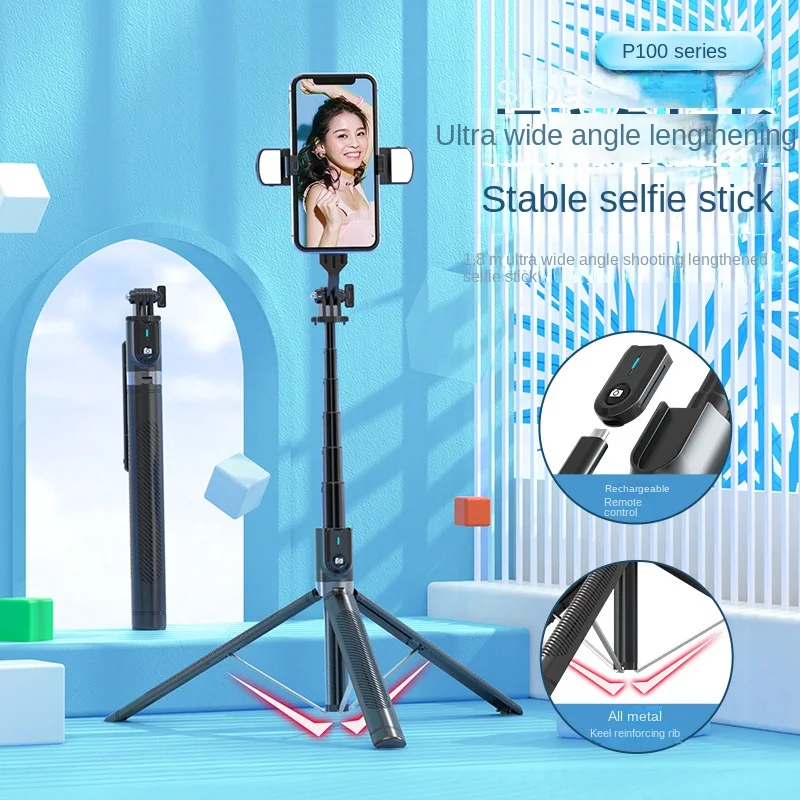 Phone Tripod Xiaomi Lengthen Portable Telescopic Pole Wireless Bluetooth Stand with Remote Control