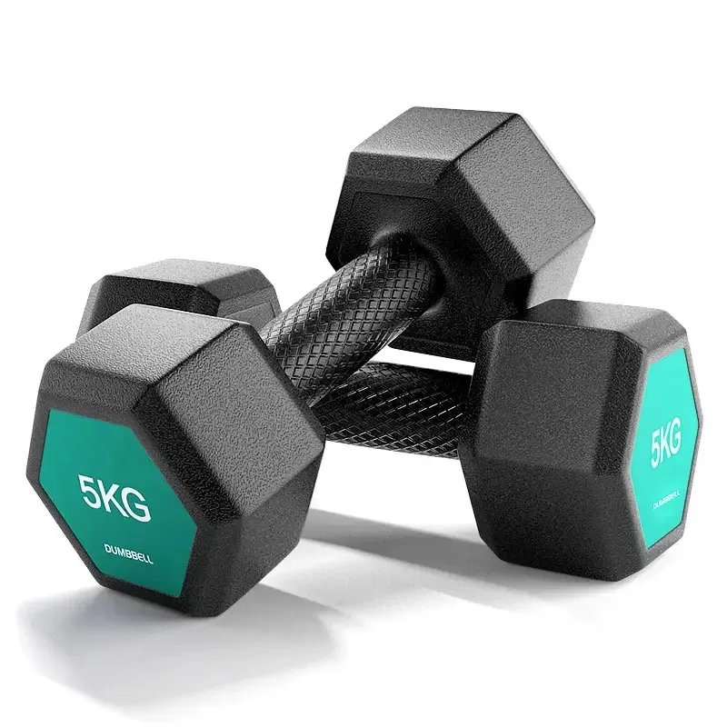 Hexagonal Plastic Sand Filled Cement Dumbbell Hex Free Weights Dumbbells For Fitness Yoursjoys Hot Sale