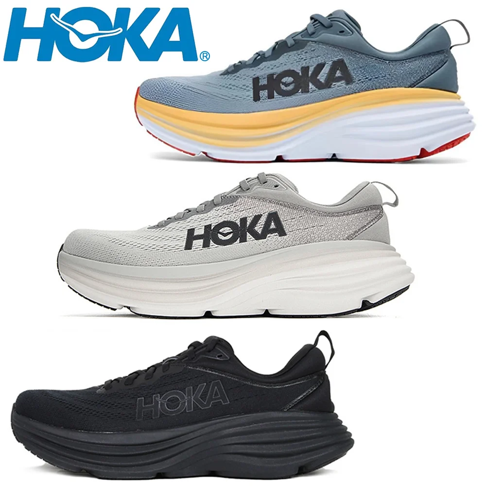 HOKA Sport Running Shoes Bondi 8 Breathable Anti Slip Cushioning Road ...