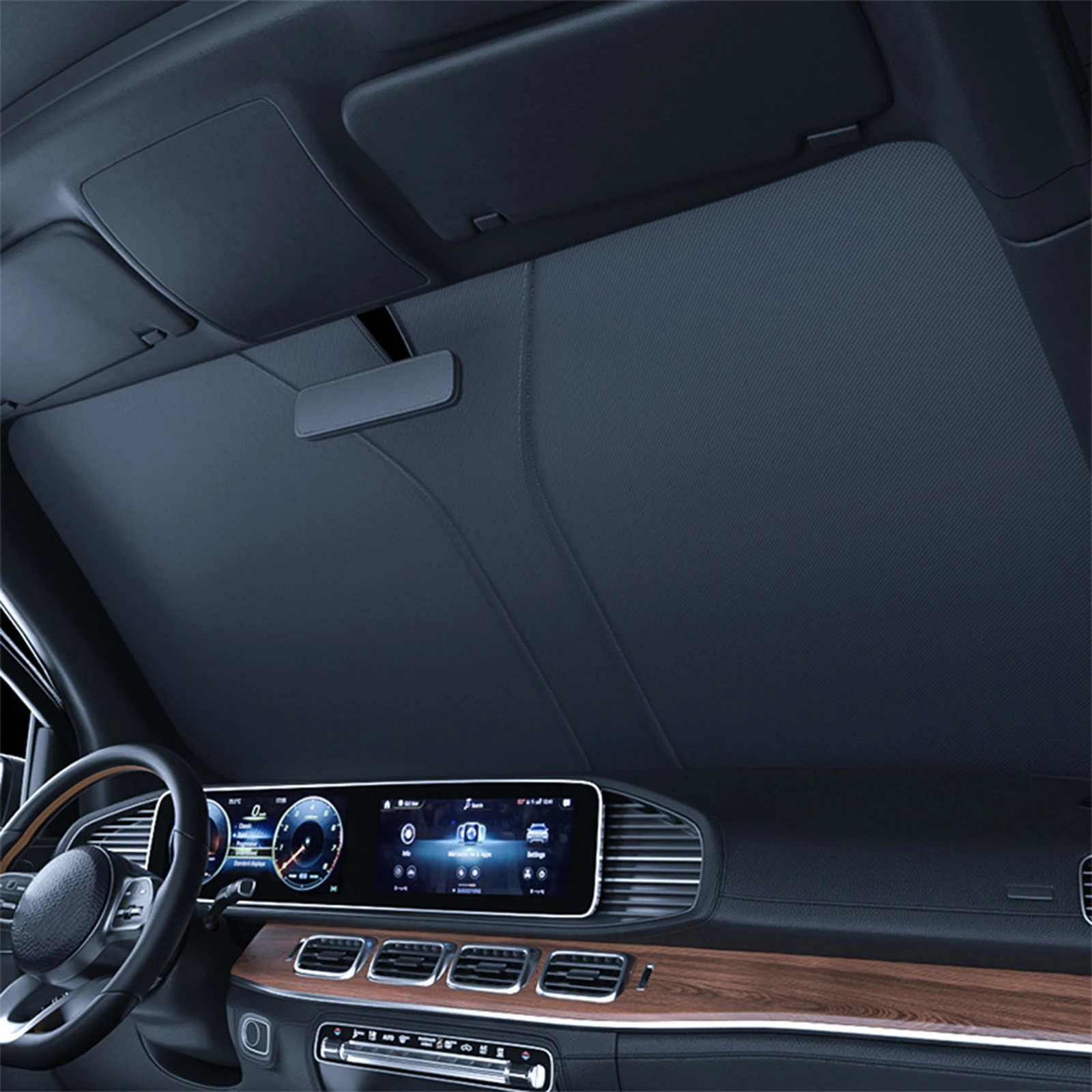 Foldable Sunshade Car Windshield Sun Visor UV Protection Auto Sun Block Front Window Shield with Storage Bag Summer Travel Gift