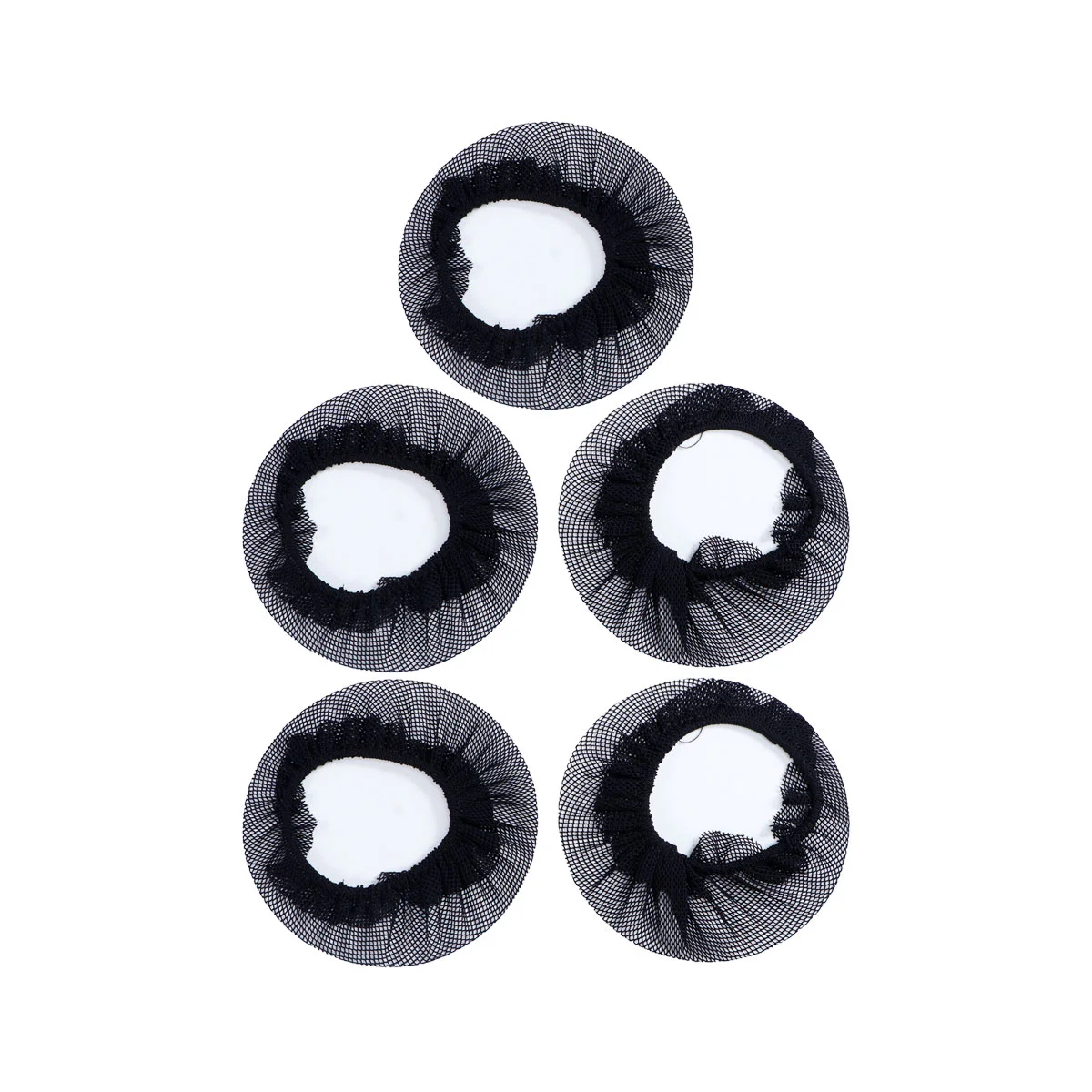 

Bun Hair Nets, 5pcs Elastic Mesh Bun Cover Dancer Hair Net Hair Accessories for