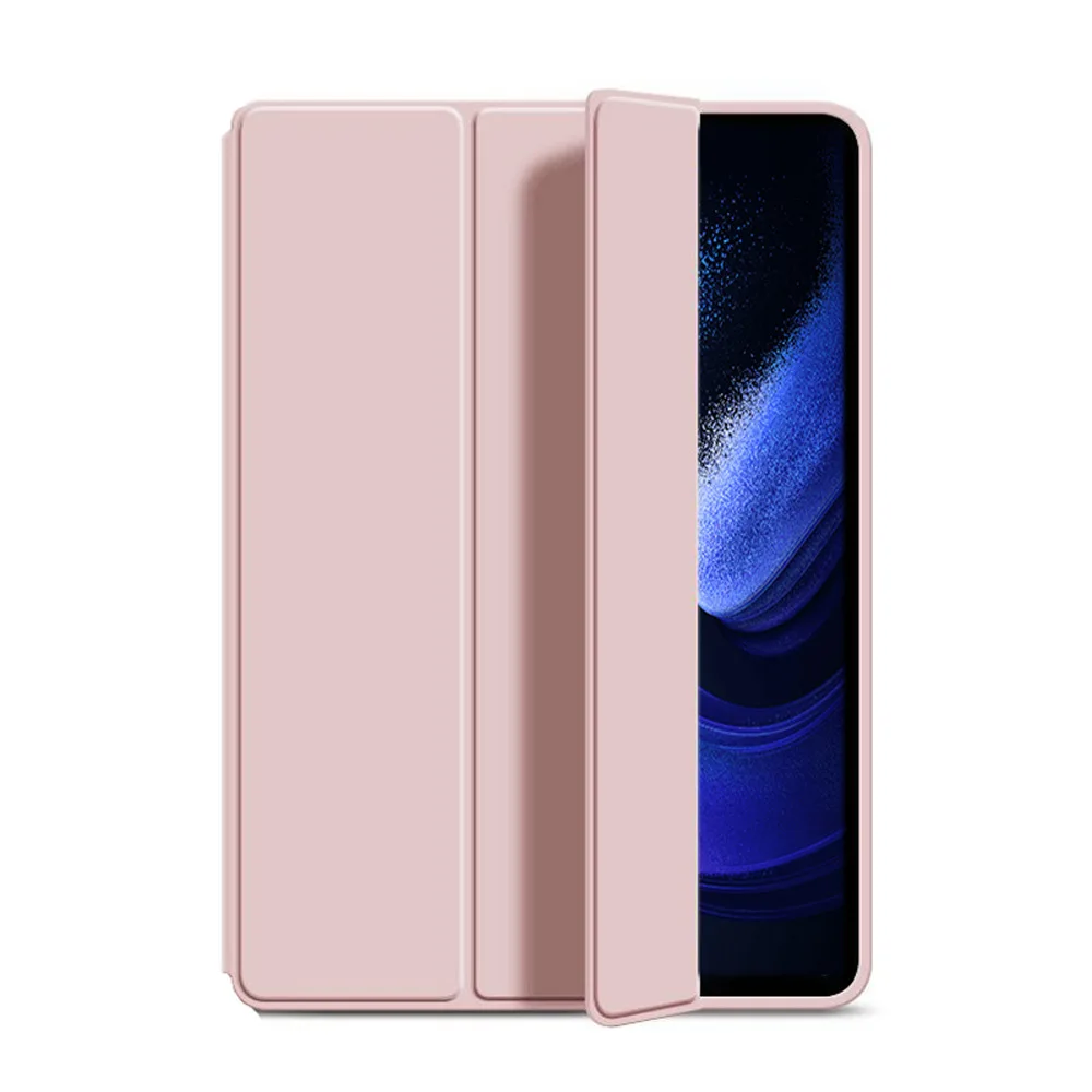 Premium Flip Stand Protective PU Cover with Soft TPU Back Shell, Tri-Fold Design