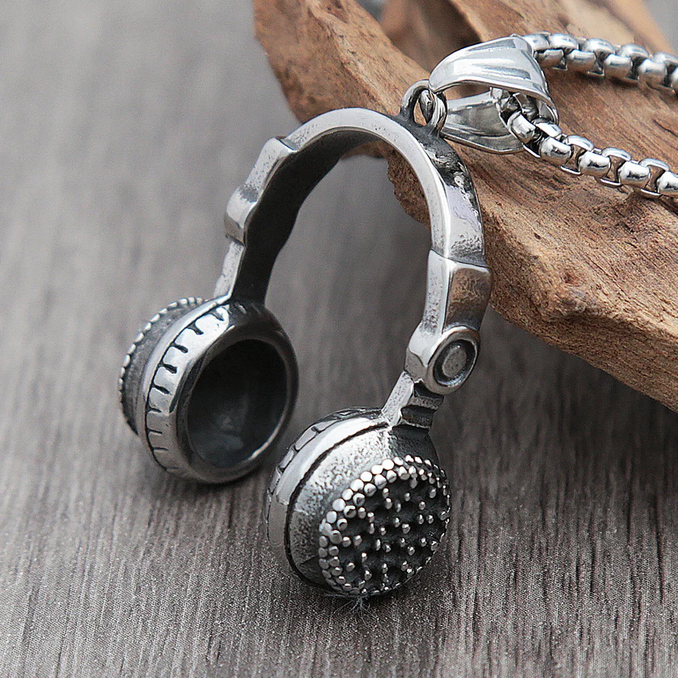 DJ Muziek Hoofdtelefoon Hanger Ketting Lange Ketting Mannen Vrouwen Hip Hop Sieraden Rock Headset Ketting Mannelijke Gift kopen vanaf een prijs van 2.77