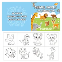 Animal Coloring Book Adorable Animal Character Drawing Book 40 Sheets Coloring Doodles Book Easy And Simple Designs For DIY 2