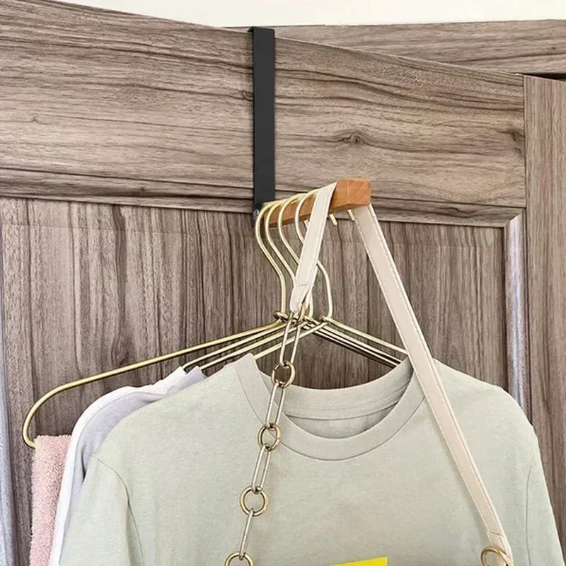 Foldable Wood Over The Door Hooks Coat Hooks Wooden Rack Organizer Home Accessories Foldable Wooden Over The