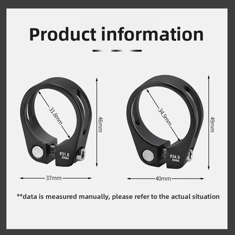 Bicycle Seatpost Clamp 31.8/34.9mm Seat Tube Clamp Road Mountain Bike Seat Tube Clip Aluminum Alloy
