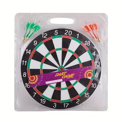 Vibrant Hanging Dart Board with Easy - Read Scoring & Durable Rubber Fiber (15in)