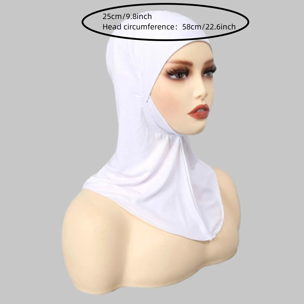 Fashion Monochrome Modal Hijab Turban for Women Casual Outdoor Breathable Elastic Pullover