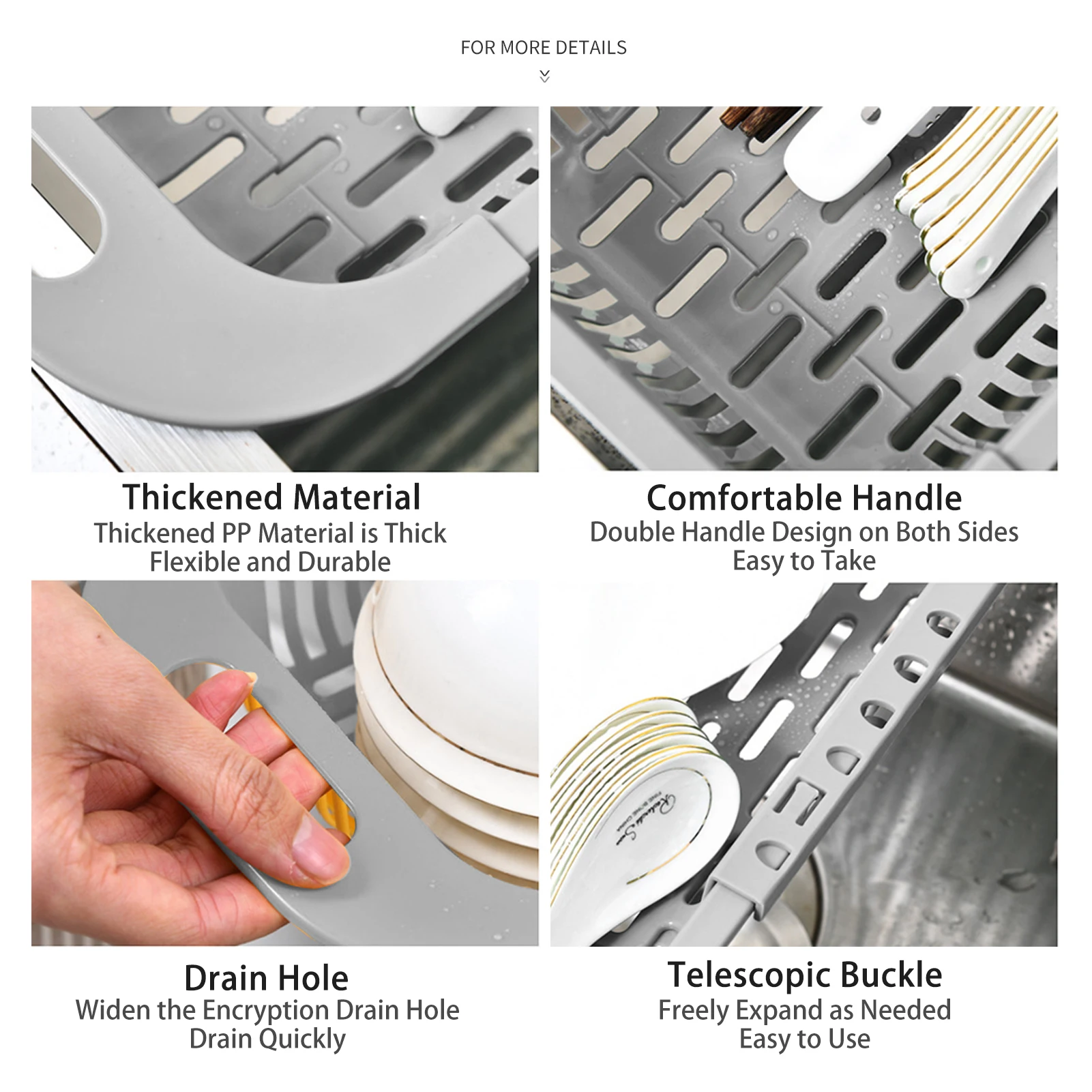 Extend Kitchen Sink Adjustable Drain Basket