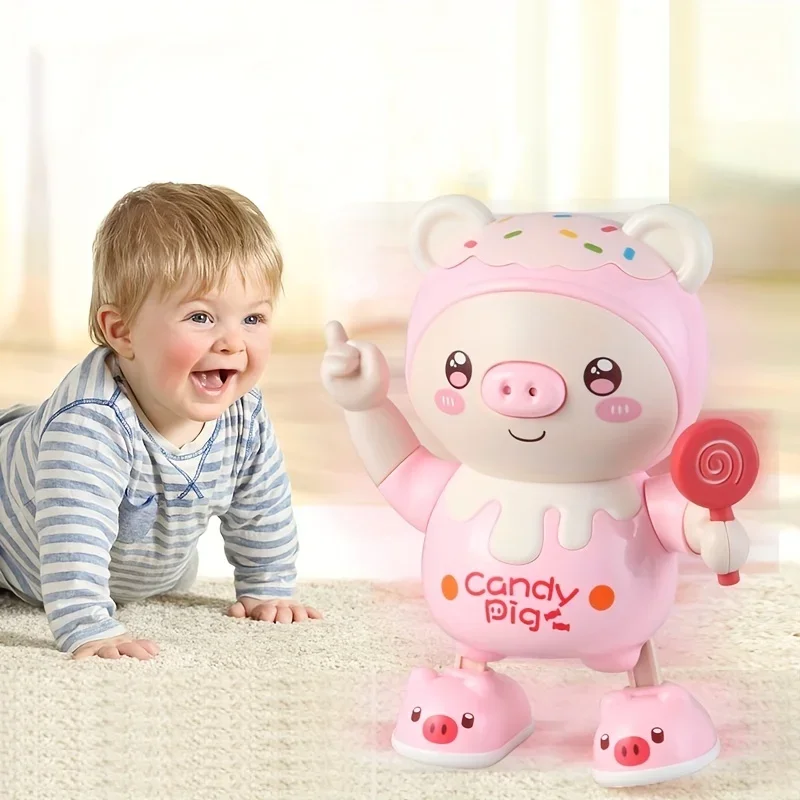 Electric piggy with music light move sing dance twist Pets Pig baby toys Walking Cute Smart early educational Doll for children 3