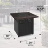 Outdoor Fire Pit, Smokeless Propane 41K BTU, 38", Mesa Cuadrada Para Hoguera 2
