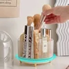 Rotating Makeup Organizer Large Capacity Cosmetics Makeup Brush Holder With Lid Multi-Functional Pen Holder Lipstick Storage Box 3