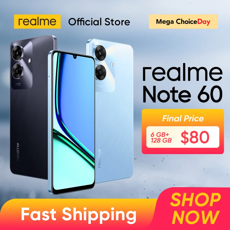 New Arrival] realme Note 60 Smartphone 32MP Camera 6.74