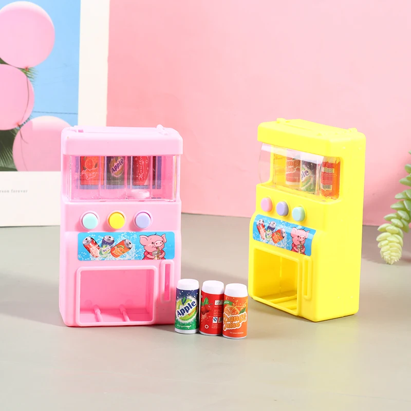 Mini Candy Machine Children's Simulation Mini-coin-operated Beverage Vending Machine Self-service Beverage Cute Funny Toys