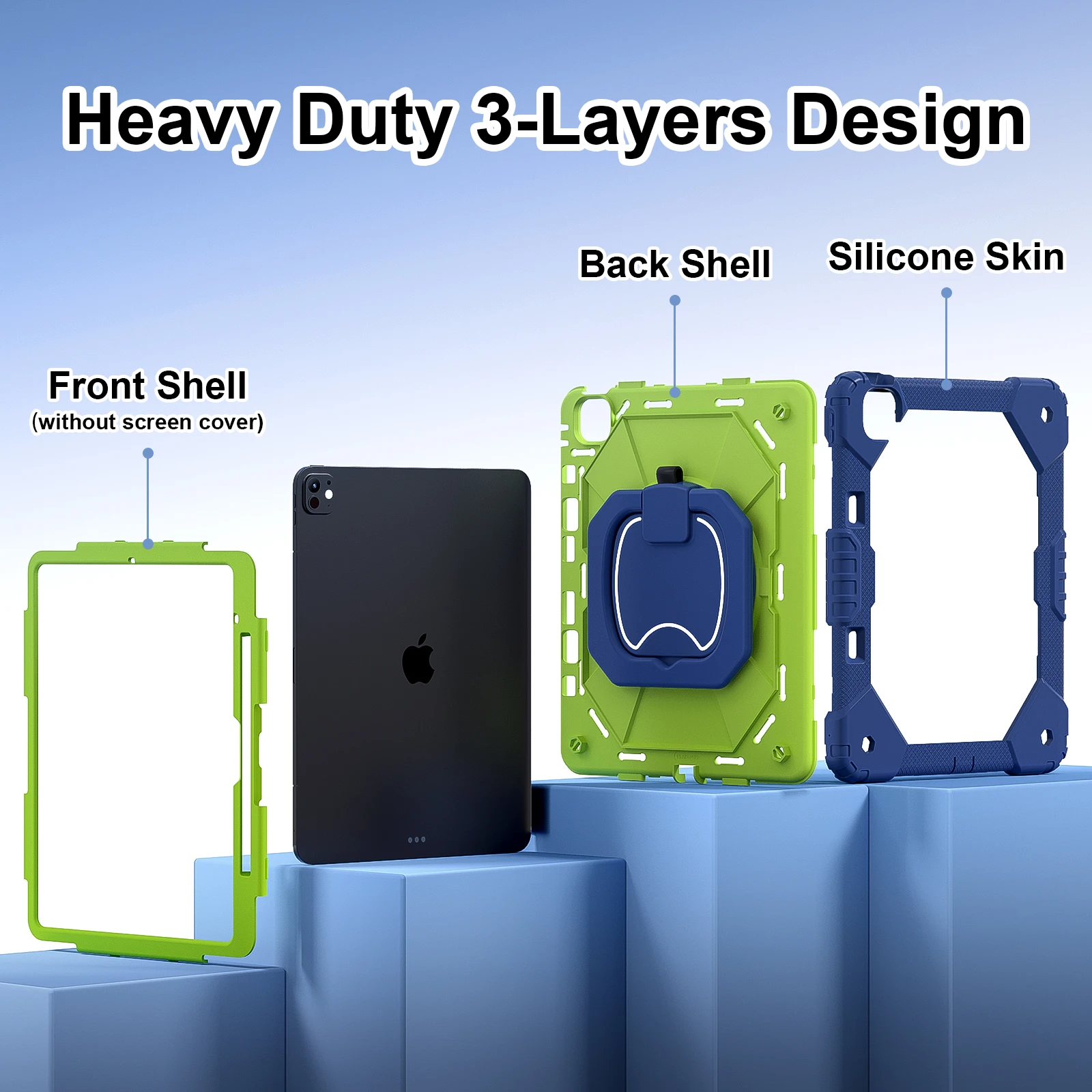 Enhanced 360 Rotating Stand Armor Case - Heavy Duty Cover