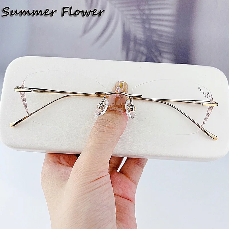 Rimless Eyeglasses Front View