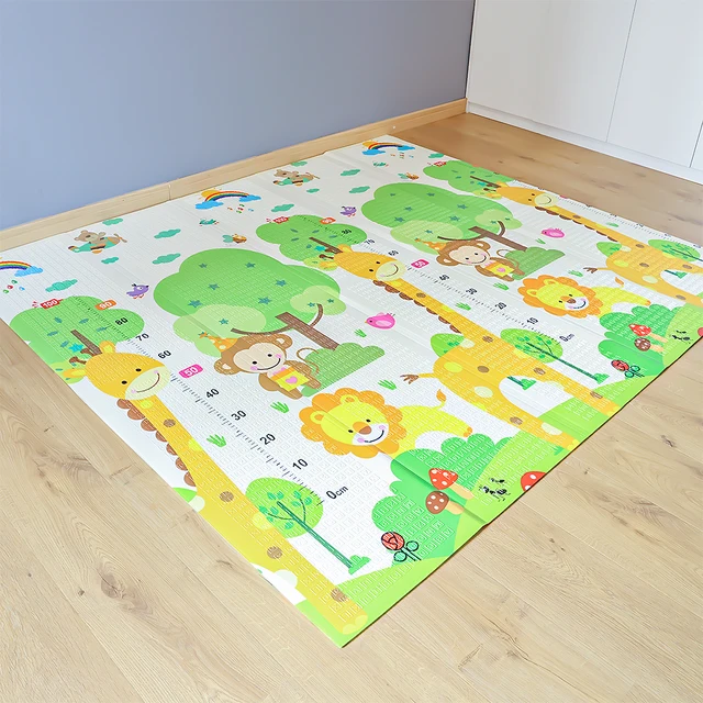 200x180cm Foldable Cartoon Baby Play Mat XPE Puzzle Children Mat Baby Climbing Pad Kids Rug Baby Games Mats Children Room Toys 1