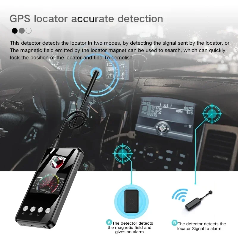 Laser Infrared Detector Signal GPS Tracker Mini Bug Finder Anti Spy Detector Wiretapping Wireless Cam Bug Gadget VS K18/K88/K98 hidden camera detector infrared camera detector camera detector signal detector