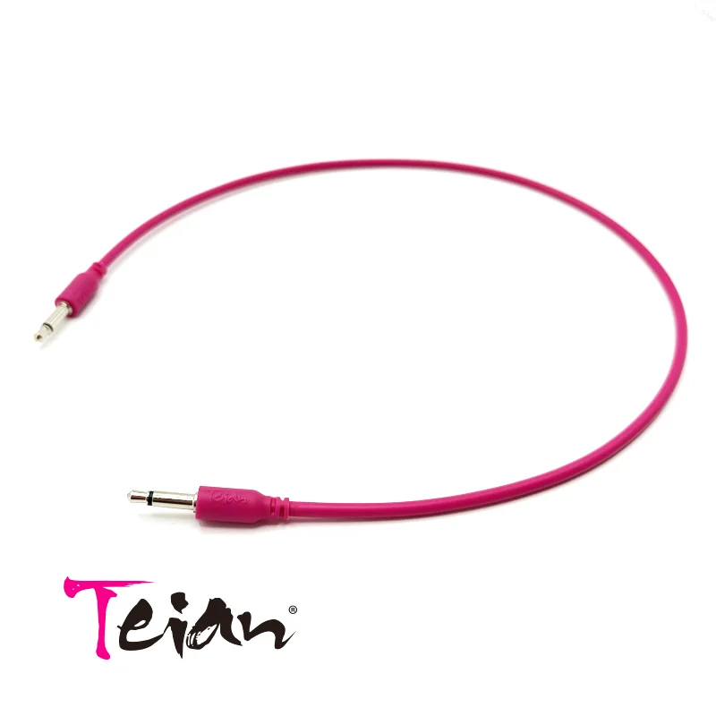 Eurorack patch cable 60/40/20cm TPE modular synthesizer black/magenta Teian