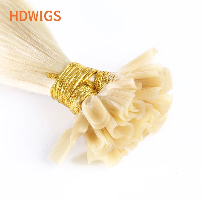 HDWIGS Nail U Tip Machine Made Remy Human Hair Extensions Hair Straight Keratin Human Fusion 0.8g/pc 1g/pc 50pcs Muti-Color