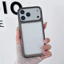 Luxury Shockproof Clear Acrylic Phone Case with Transparent Bumper - iPhone 17 Pro (GRAY)