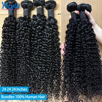 YOCYTU 242424 Pouces Tissage Humain Hair Curly Wave Tissage Brésilien 100% Cheveux Humain 12A Tissage Ondulé Cheveux Humain Curly Wave Meche Tissage Bouclé Cheveux Humain Livraison 3 Jours France 3
