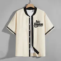 Fashion Shirts For Men 2023 New Summer Shirts Blouses For Men Loose Baseball Collar Button Front Shirt Casual Shirt Jacket 패션 - Image 3