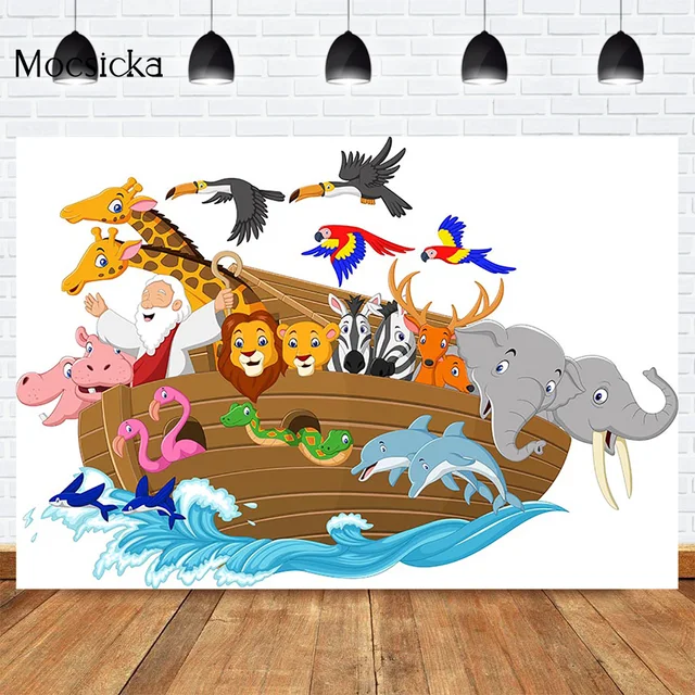 Mocsicka CUSTOM Rainforest Animals Wild One Backdrops Children Happy Birthday Party Photography Background Cake Table Banner 20