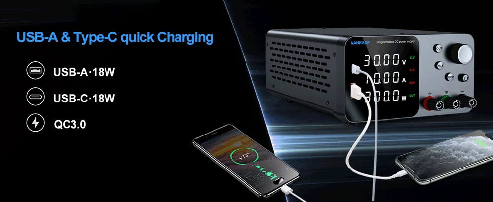 NANKADF Laborbank-Netzteil 30 V 10 A Schaltnetzteil 30 V 5 A einstellbare Quelle 60 V 5 A Spannungsstabilisator 120 V 3 A – Detail 4