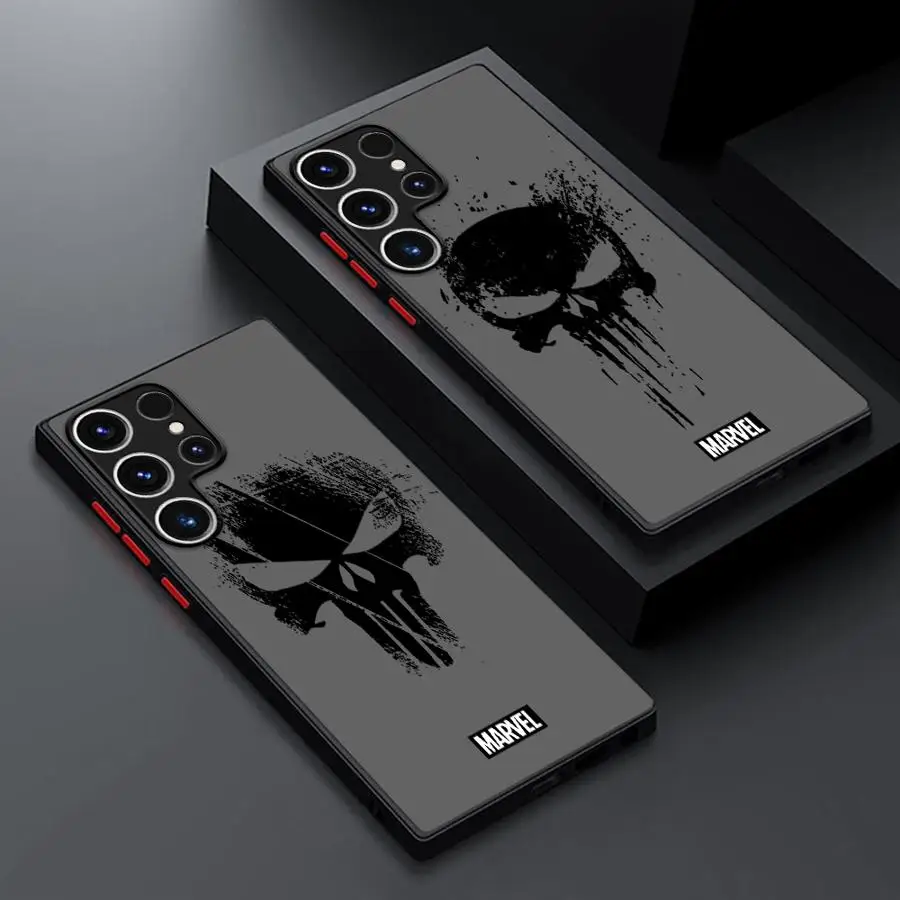 Case for Samsung Galaxy S26 S24 Plus S21 Note 20 10+ S25 Ultra S23 FE S20 S22 Funda Phone Cover Marvel The Punisher Logo 1